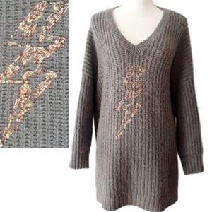 Torrid Beaded Lightning Bolt Chunky Pullover Tunic Sweater - Size 4X